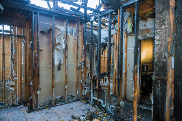Professional Fire Damage Removal technician working in Oyster Bay Cove, NY
